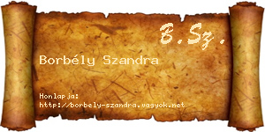 Borbély Szandra névjegykártya